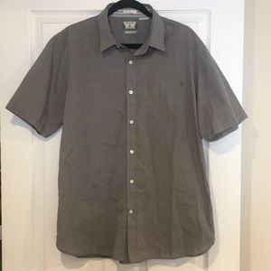 Volcom Light Gray Button Up